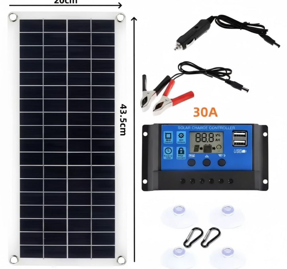 30W Draagbaar Zonnepaneel – Altijd Stroom, Waar je Ook Bent